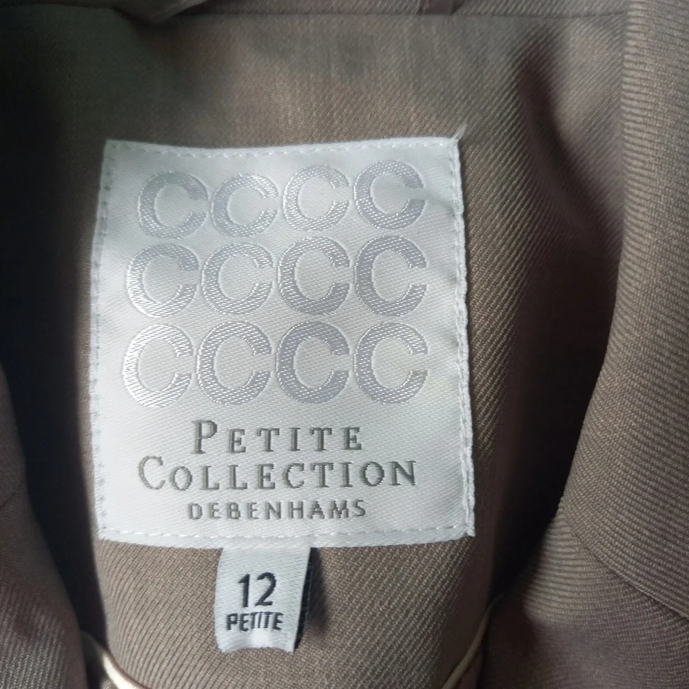 Size 12 Petite Collection Grey Smart Blazer Suit Jacket - Picture 6 of 9